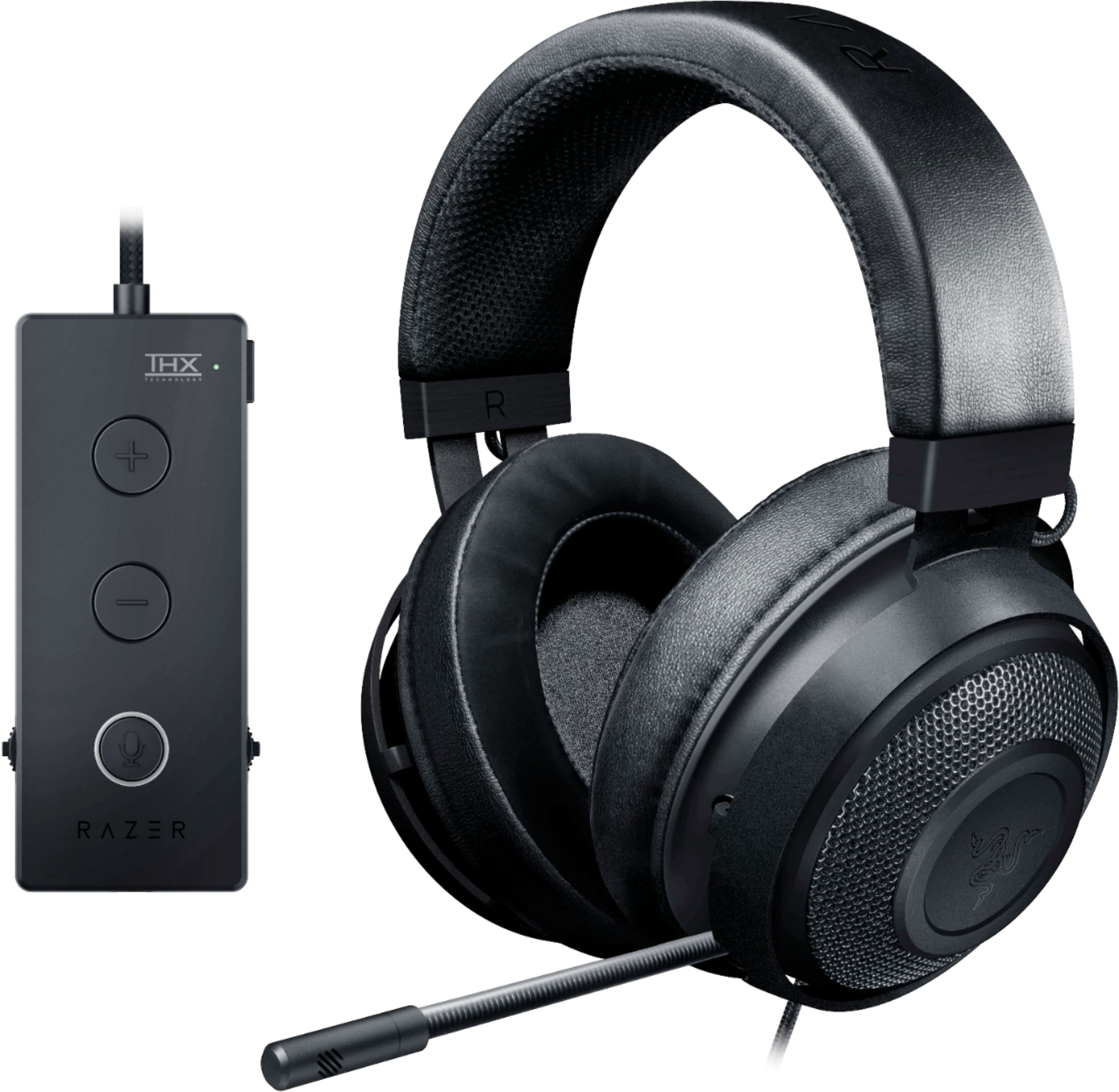 Left. Razer - Kraken Tournament Edition Wired Stereo Gaming Over-the-Ear Headphones for PC, Mac, Xbox One, Switch, PS4, Mobile Devices - Black.