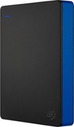 Seagate - Game Drive for PlayStation Consoles 4TB External USB 3.0 Portable Hard Drive - Black - Front_Zoom