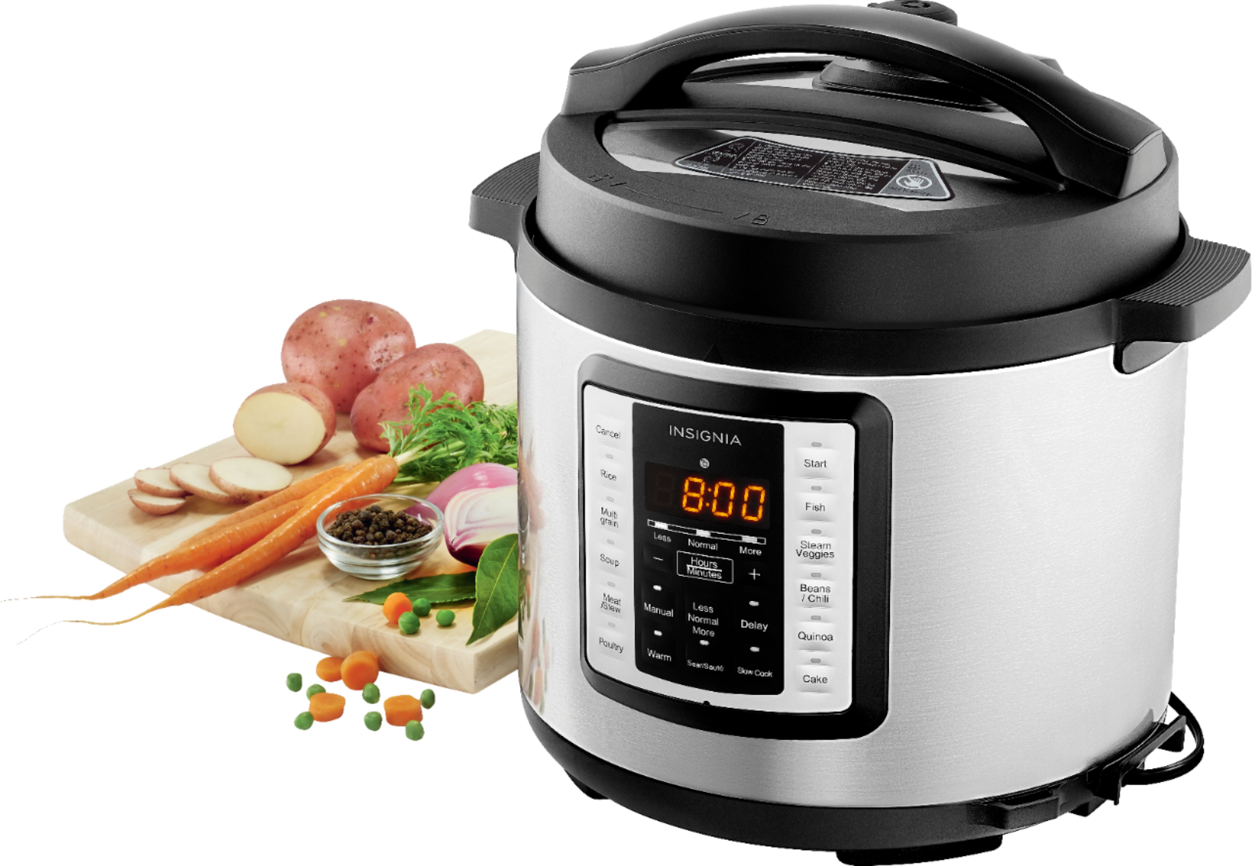 Zoom in on Alt View Zoom 12. Insignia™ - 6qt Multi-Function Pressure Cooker - Stainless Steel.