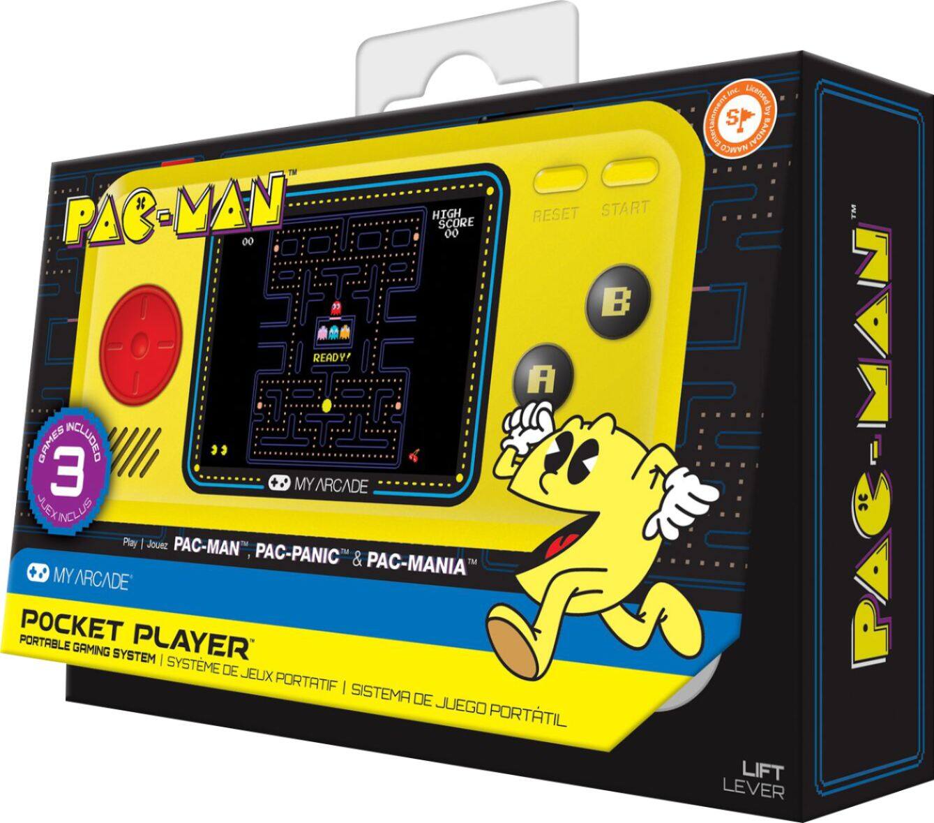 retro pac man handheld game