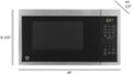 Angle. GE - 0.9 Cu. Ft. Capacity Smart Countertop Microwave Oven with Scan-to-Cook Technology - Stainless Steel.