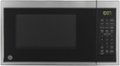 Front Zoom. GE - 0.9 Cu. Ft. Microwave - Stainless Steel – Scan-to-Cook Technology – Amazon Alexa Compatible - Stainless steel.
