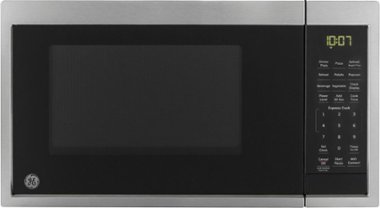 GE - 0.9 Cu. Ft. Capacity Smart Countertop Microwave Oven with Scan-to-Cook Technology - Stainless steel - Front_Zoom