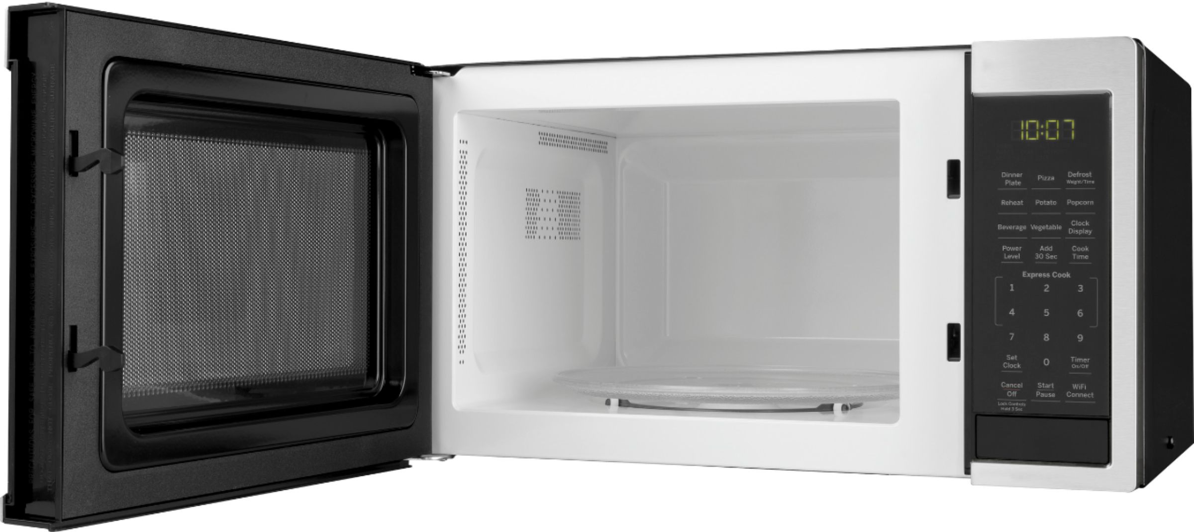 GE 0.9 Cu. Ft. Capacity Smart Countertop Microwave Oven with Scan-to-Cook  Technology Stainless Steel JES1097SMSS - Best Buy