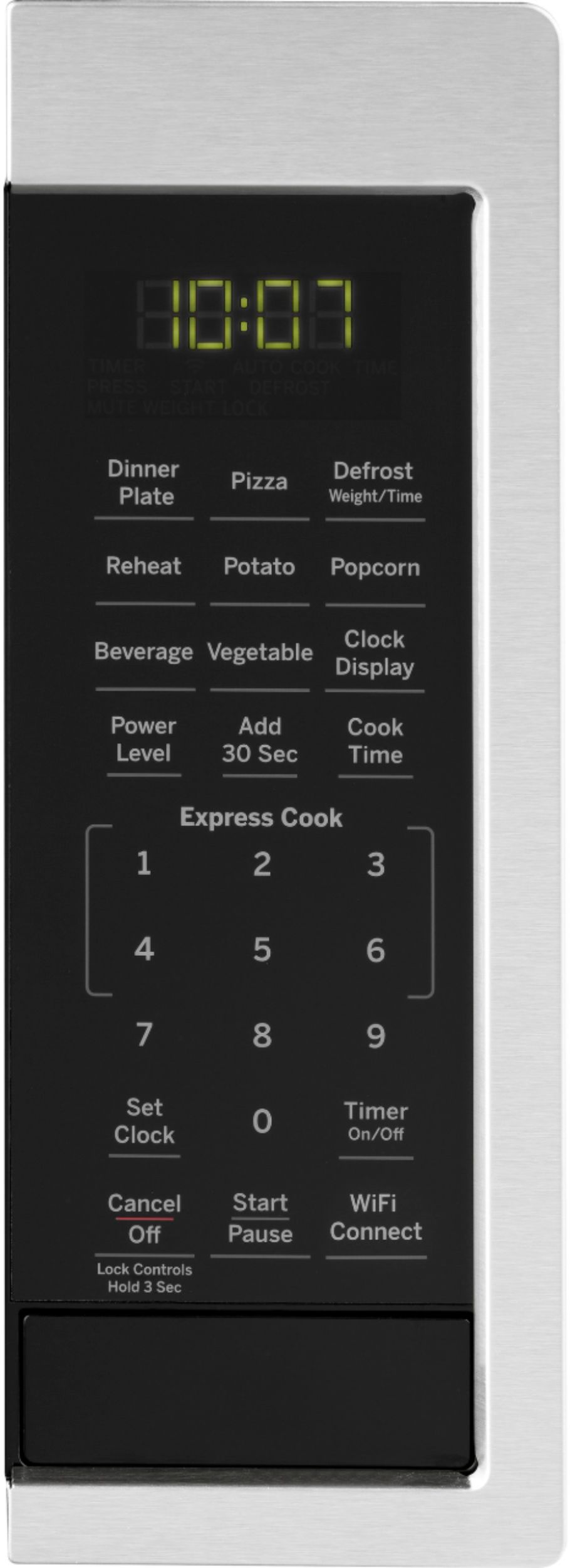 GE - 0.9 Cu. Ft. Capacity Smart Countertop Microwave Oven with Scan-to-Cook Technology - Stainless Steel
