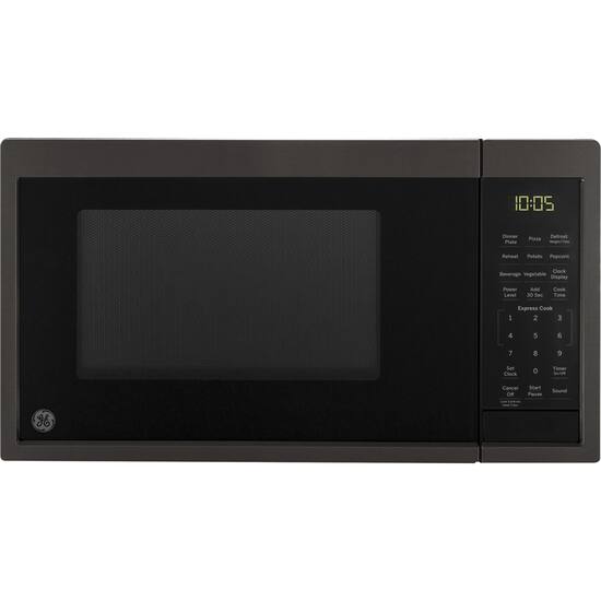 Ge 0 9 Cu Ft Microwave Black Stainless Steel Jes1095bmts Best Buy