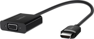 Belkin - Male-HDMI-to-Female-VGA Adapter - Black - Front_Zoom