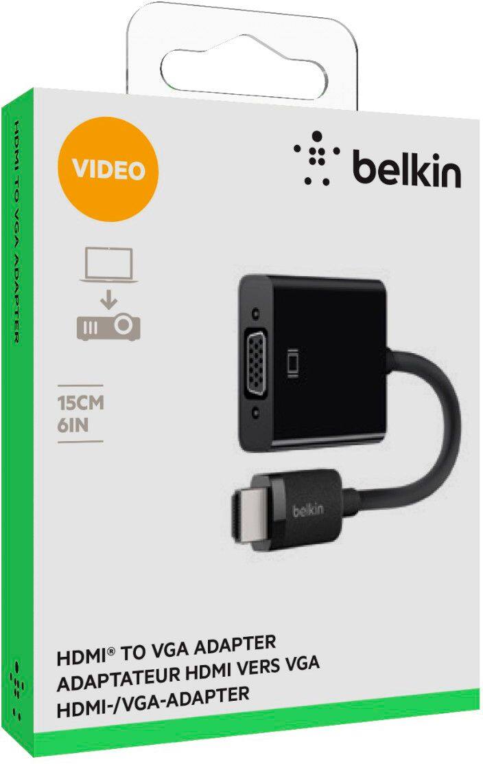 Alt View 13. Belkin - Belkin HDMI to VGA Adapter with Micro-USB Power and Audio Support - Black.