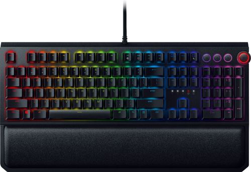 BlackWidow Elite Wired Gaming Mechanical Razer Green Switch Keyboard with RGB Chroma Backlighting - Black
