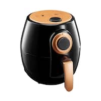 Gotham Steel - 4 qt. Analog Air Fryer - Black/Copper - Front_Zoom