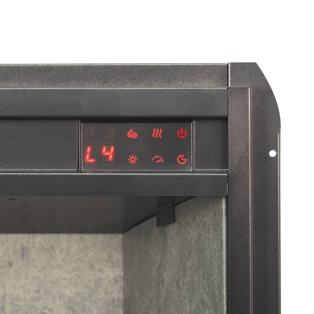 Alt View 6. Loheer - Loheer 28 inch electric fireplace insert, Wall Mounted Recessed Heater, 1500W - Antique Black.