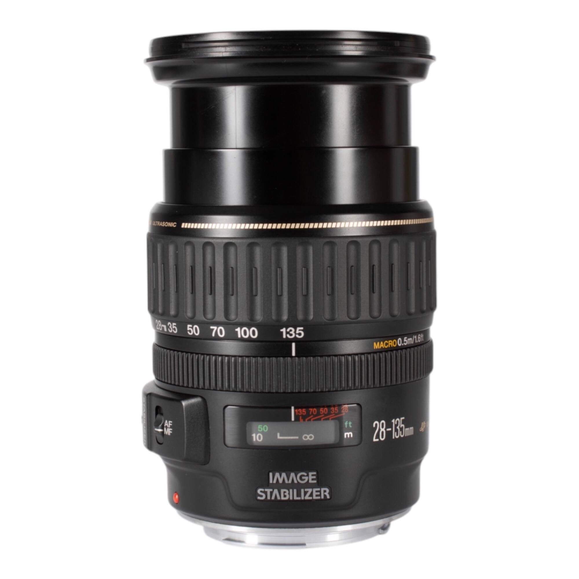 ULTRASONIC  
28-135  
28 35 50 70 100 135  
MACRO 0.5m/1.6ft  
AF MF  
IMAGE STABILIZER