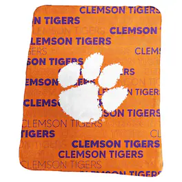 Logo Brands - Clemson Tigers 50" x 60" Classic Fleece Blanket - Multicolor
