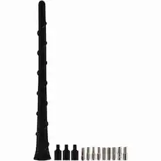 Front. Metra - 8" Vehicle Wire Replacement Antenna - Black.