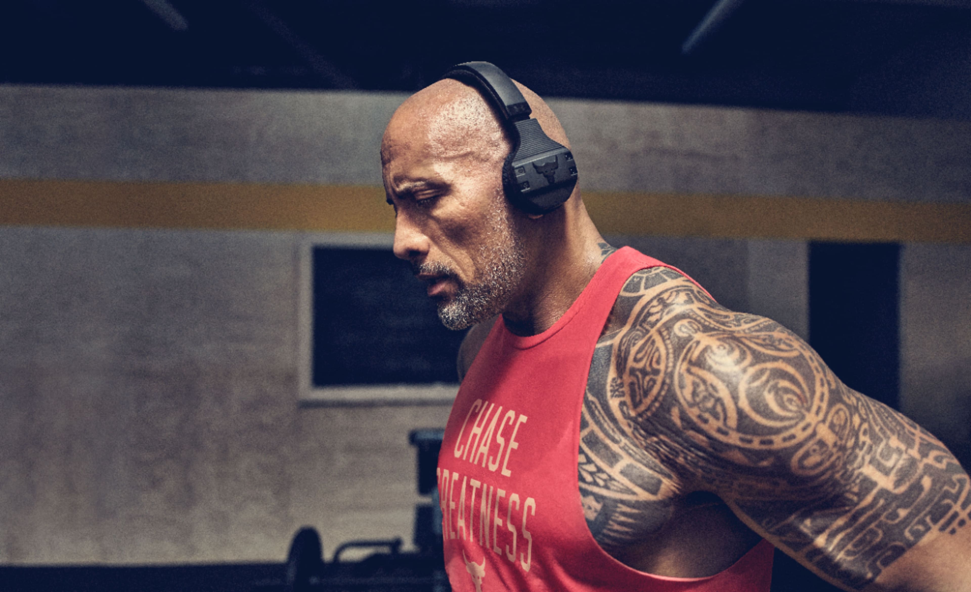 ua sports wireless train headphones project rock edition