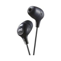 JVC - HA FX38M-E Marshmallow Wired In-Ear Headphones - Black - Front_Zoom