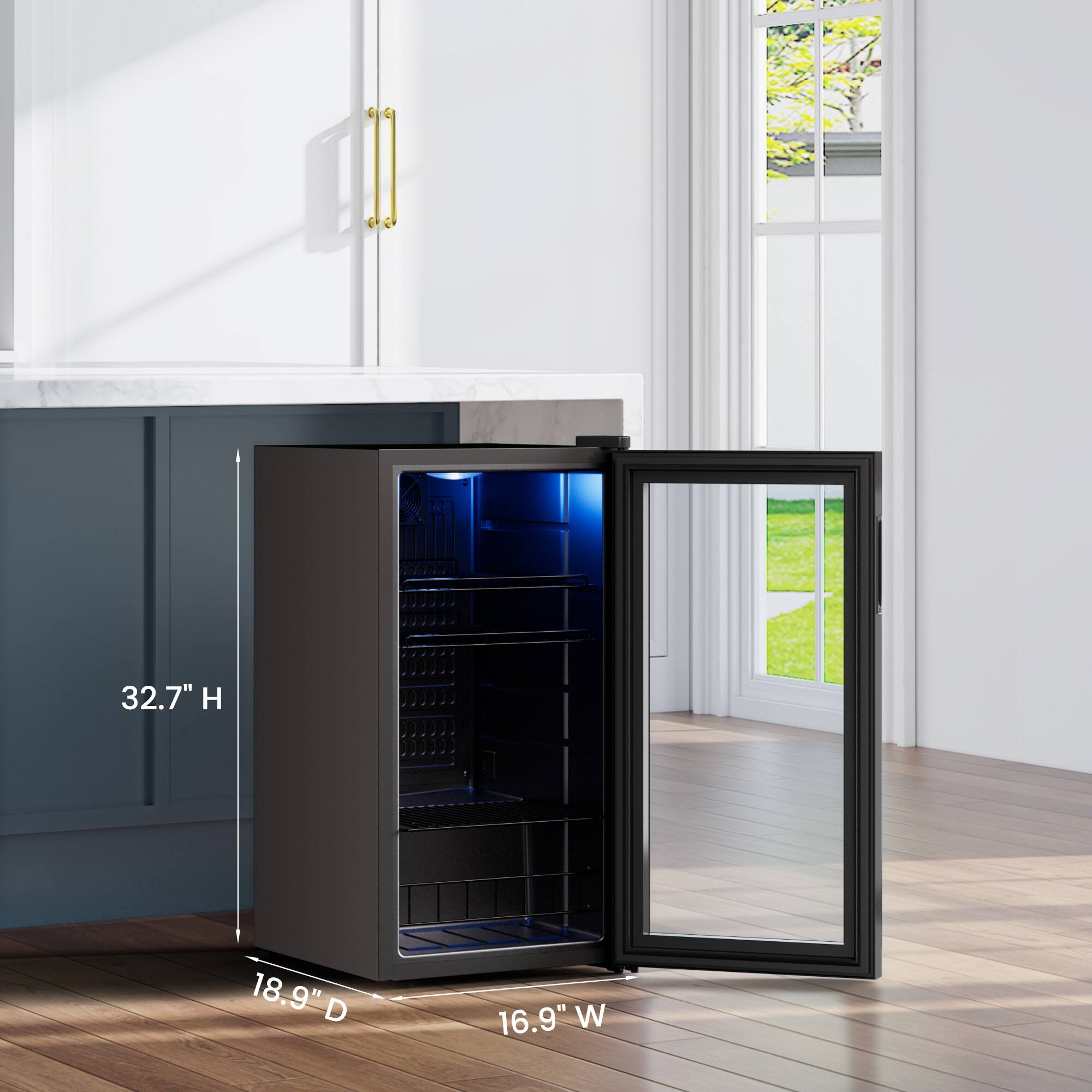 32.7" H  
18.9" D  
16.9" W