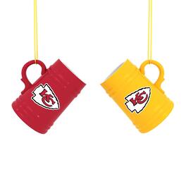 Evergreen Enterprises - Kansas City Chiefs Two-Pack 3" Mini Stein Ornament Set - Multicolor