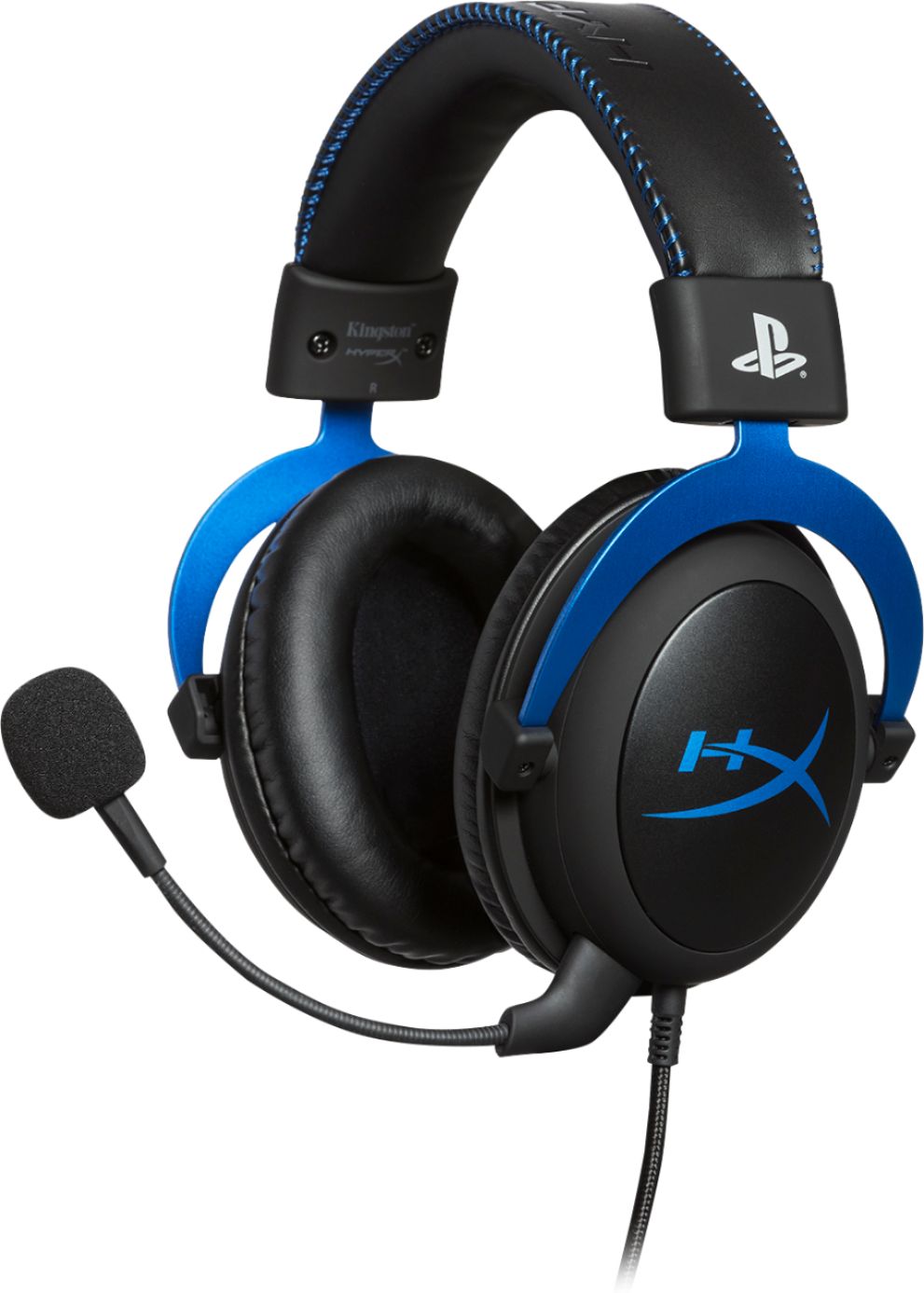 HyperX Cloud Wired Stereo Gaming Headset - Licencia oficial para PS4 y PS5 - Azul / Negro