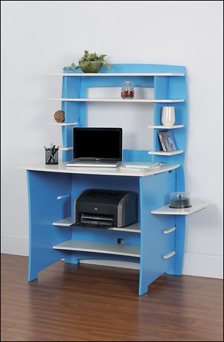 Best Buy Legare Furniture Asymmetric Computer Desk And Hutch Blue
