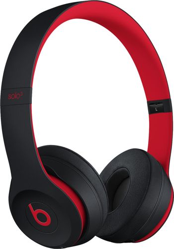 Beats by Dr. Dre - Geek Squad Certified Refurbished Beats SoloÂ³ Wireless Headphones - The Beats Decade Collection - Defiant Black-Red was $299.99 now $95.99 (68.0% off)