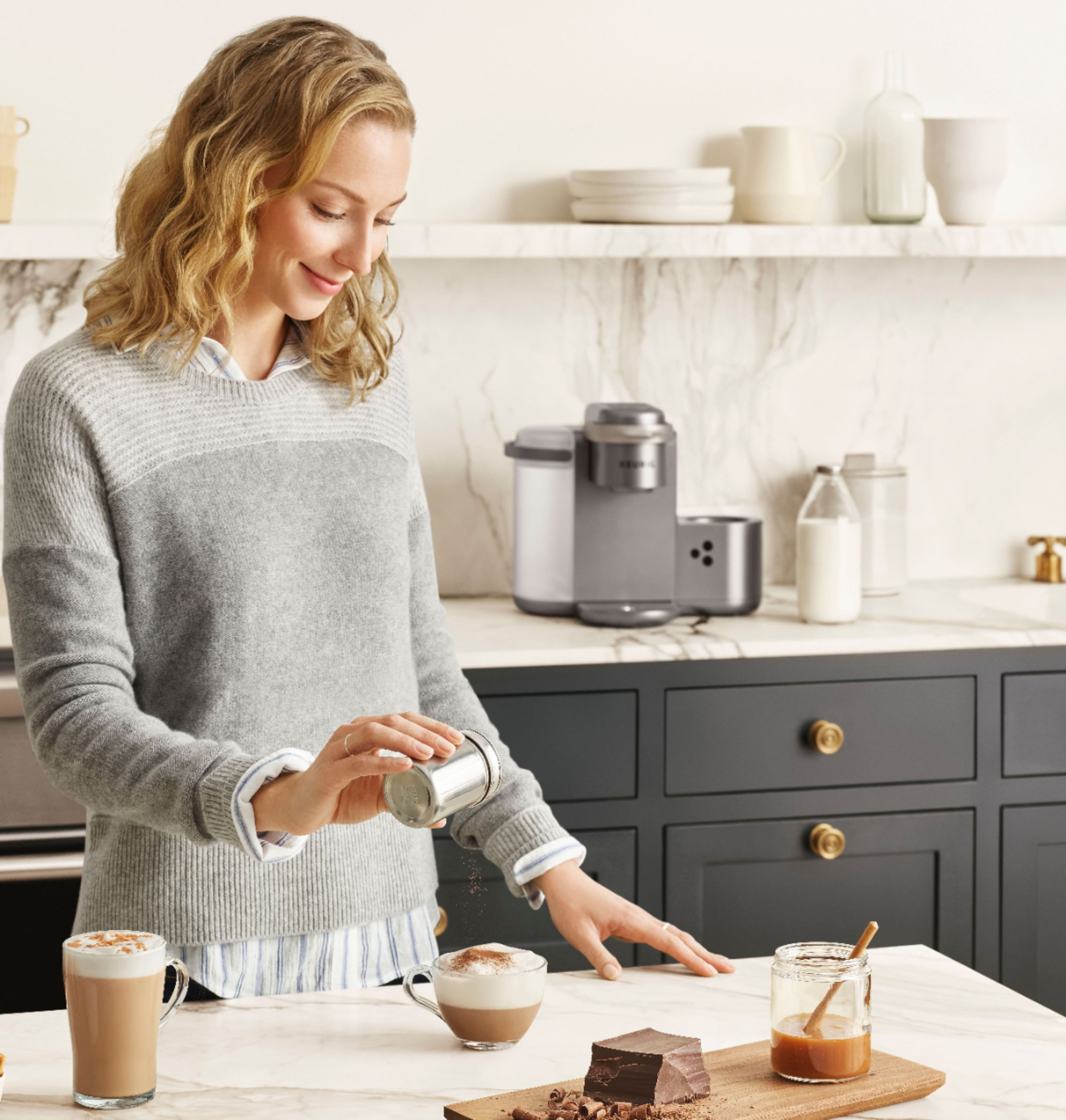 Alt View 14. Keurig - K-Cafe Special Edition Single Serve K-Cup Pod Coffee Maker with Milk Frother - Nickel.