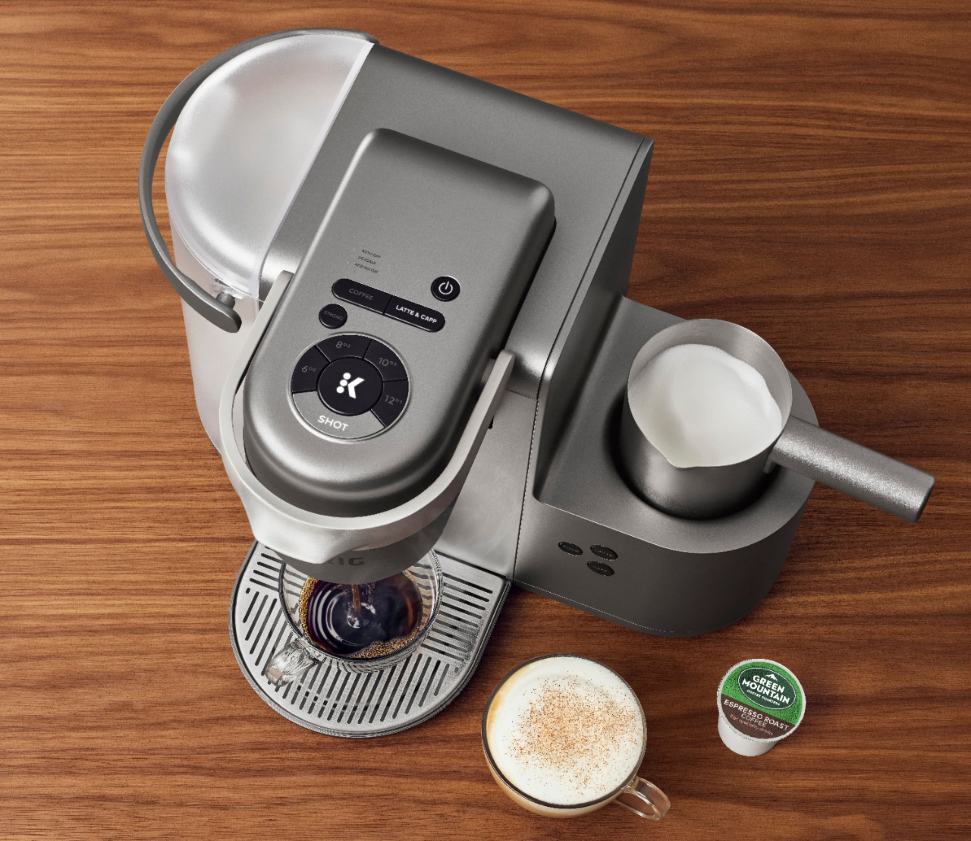 Alt View 16. Keurig - K-Cafe Special Edition Single Serve K-Cup Pod Coffee Maker with Milk Frother - Nickel.