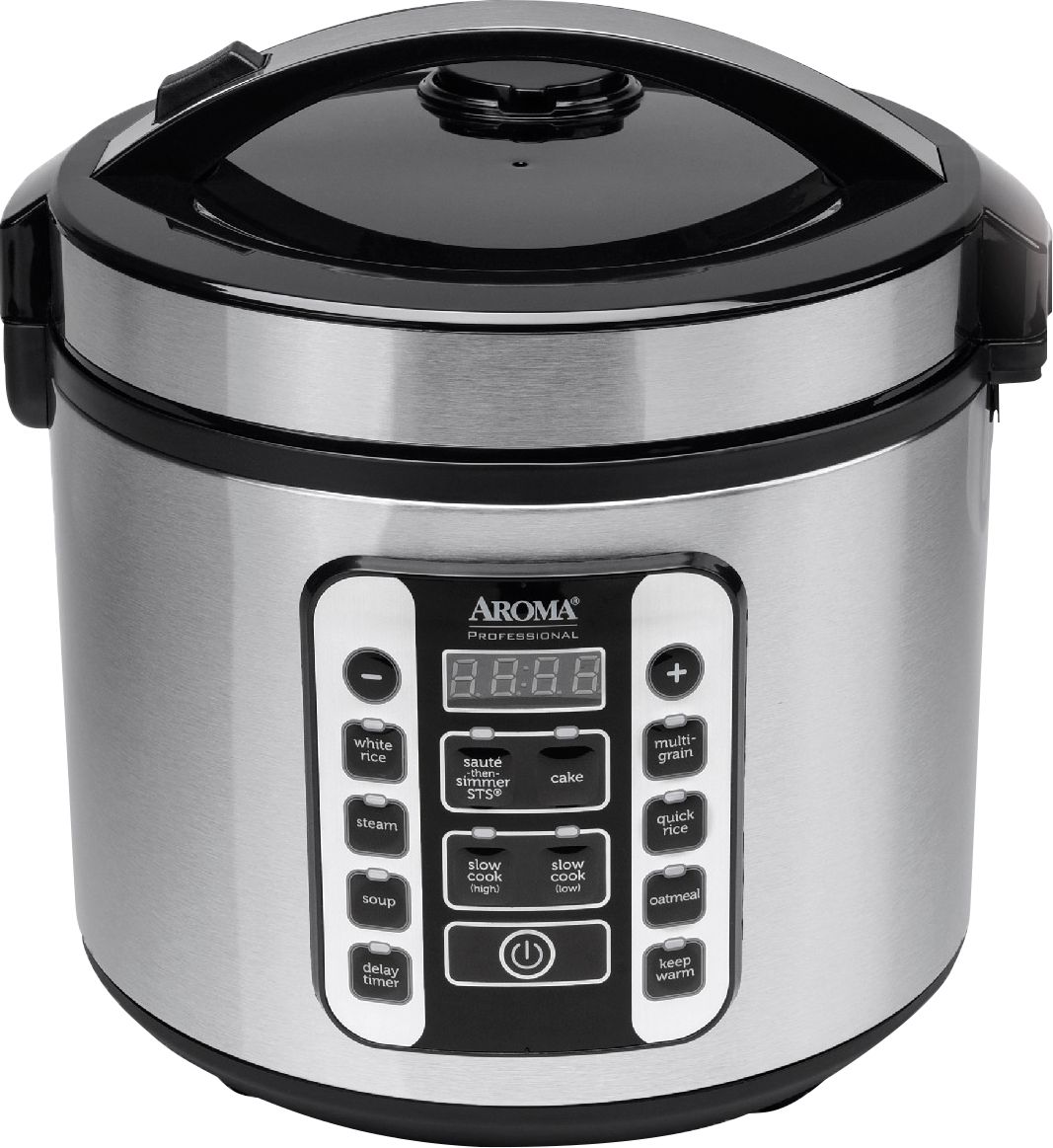 AROMA 20-Cup Rice Cooker and Steamer Black/Stainless Steel ARC-1020SB -  Best Buy