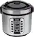Front. AROMA - 20-Cup Rice Cooker and Steamer - Black/Stainless Steel.