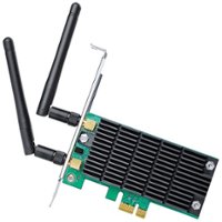 TP-Link - AC1300 Dual-Band Wireless PCI Express Card - Black - Front_Zoom