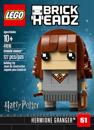 Front. LEGO - BrickHeadz™ Hermione Granger™colored 41616 - Multicolored.