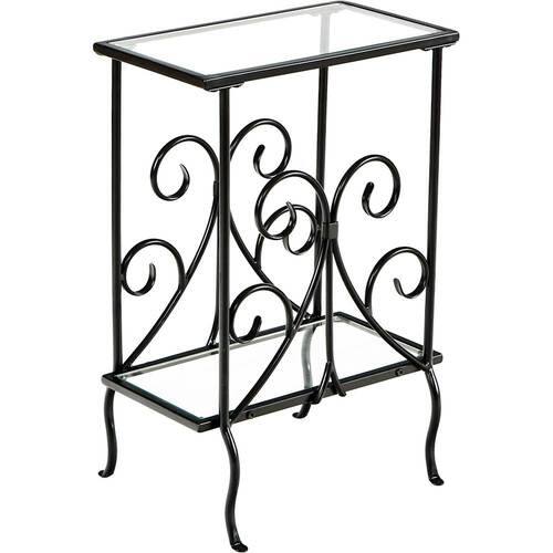 SEI - Decorative Metal Magazine Table - Black