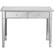 Front. SEI Furniture - Mirage Mirrored 2-Drawer Console Table - Matte Silver.