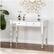 Alt View 12. SEI Furniture - Mirage Mirrored 2-Drawer Console Table - Matte Silver.