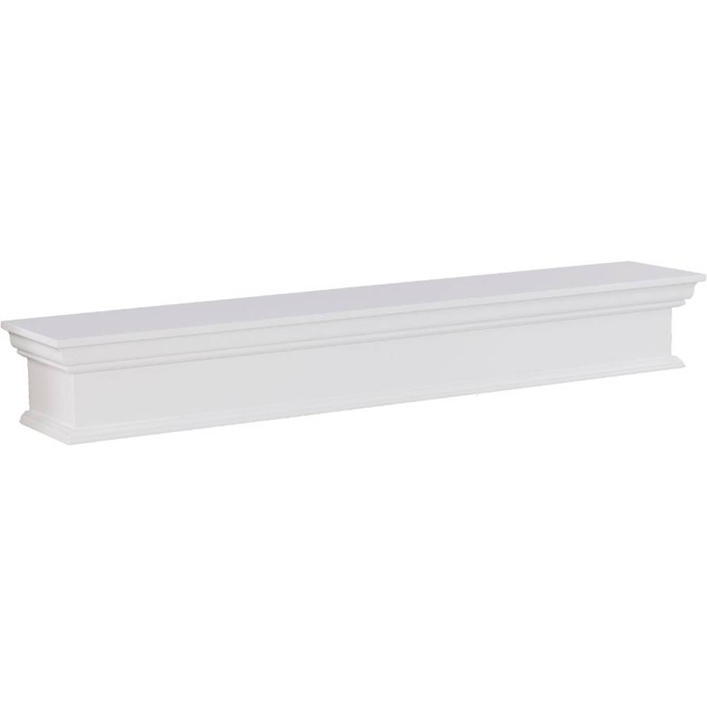 Angle View: SEI - Adair Floating Mantel Shelf - White