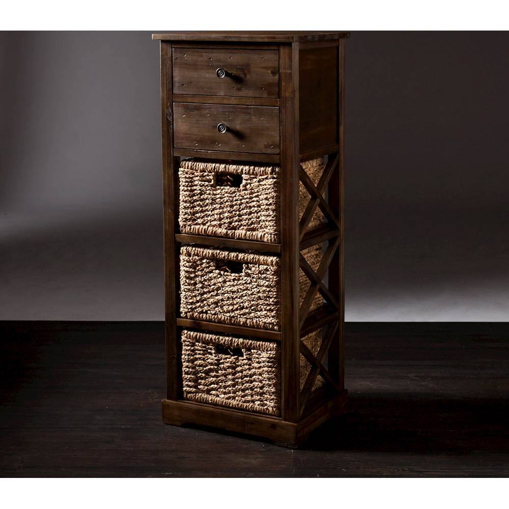 Best Buy SEI Furniture Jayton 3Basket Storage Tower HZ6853