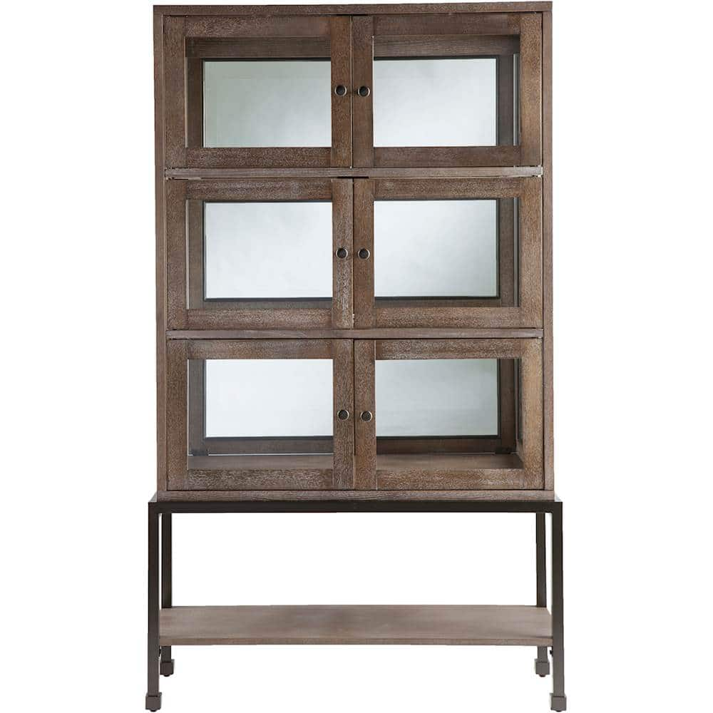 Sei Belstrom Lighted Contemporary Curio Burnt Oak Black Cm2903