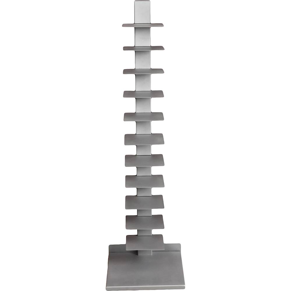 SEI - 11-Shelf Spine Tower Bookcase - Silver