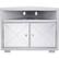 Front. SEI Furniture - Mirage Mirrored Corner TV Stand for Most Flat Screen TVs Up to 34.8" - Matte Silver/Mirror.