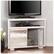 Alt View 16. SEI Furniture - Mirage Mirrored Corner TV Stand for Most Flat Screen TVs Up to 34.8" - Matte Silver/Mirror.