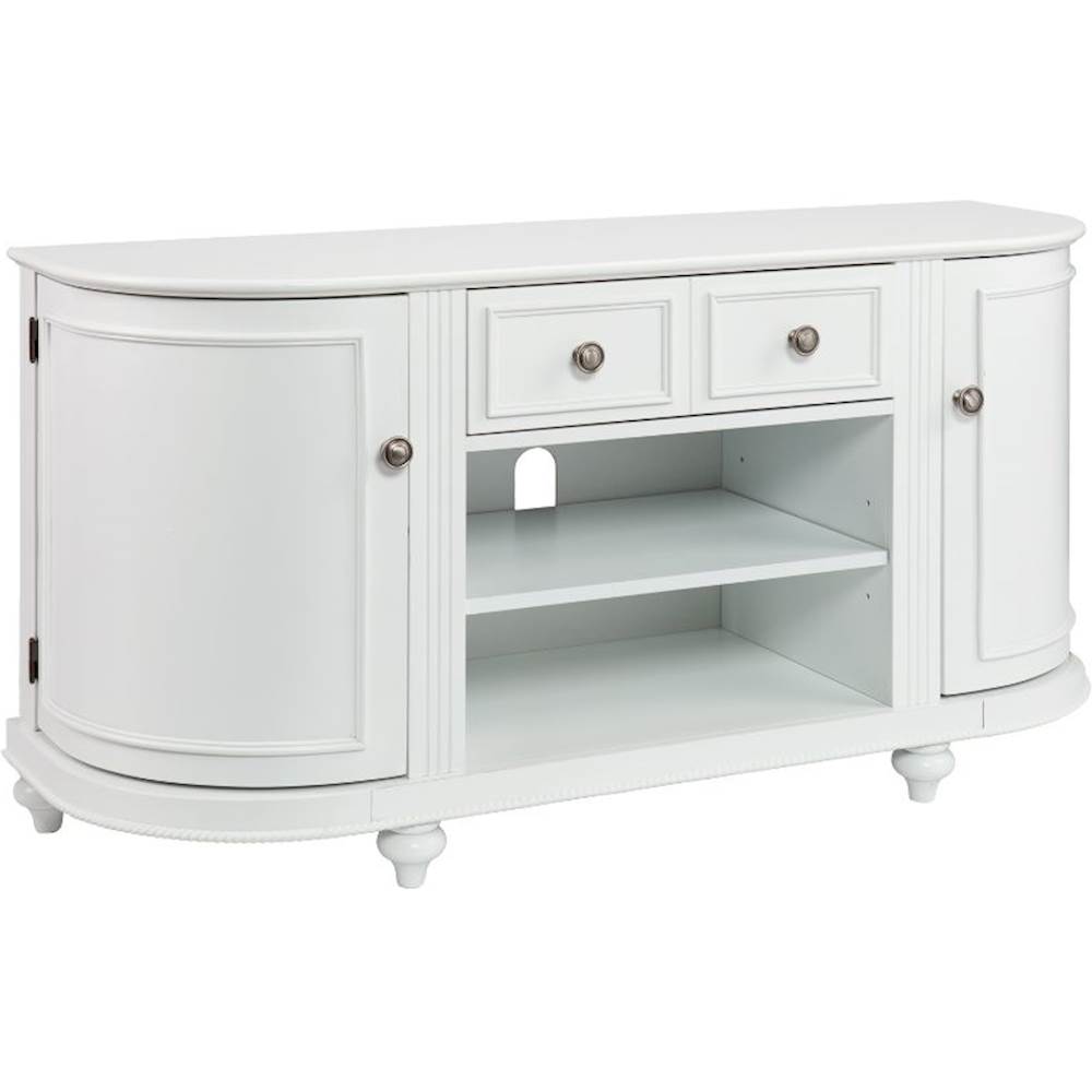 Angle View: SEI - Dandridge TV Stand for Most Flat-Panel TVs Up to 46" - White