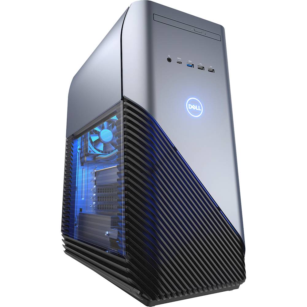 Best Buy Dell Inspiron Gaming Desktop Intel Core I7 16gb Memory Nvidia Geforce Gtx 1070 1tb Hard Drive 256gb Solid State Drive Recon Blue With Clear Panel And Blue Lighting I5680 7163blu Pus