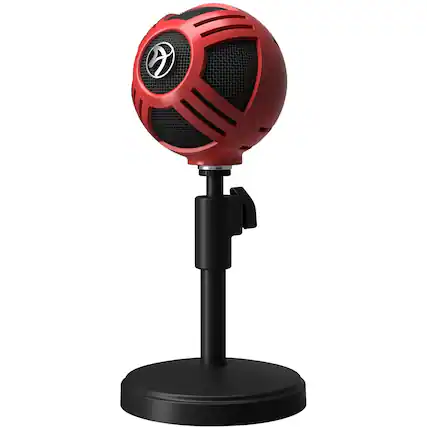 Front. Arozzi - Sfera Gaming/Streaming/Office Microphone - Red.