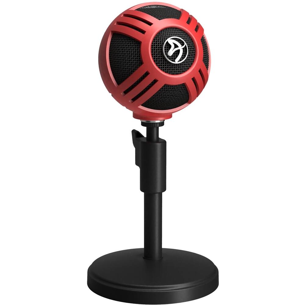 Left. Arozzi - Sfera Gaming/Streaming/Office Microphone - Red.