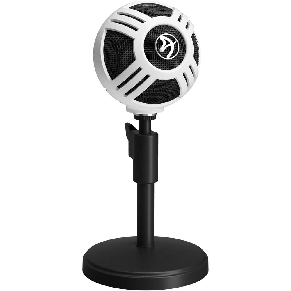 Left. Arozzi - Sfera Gaming/Streaming/Office Microphone - White.