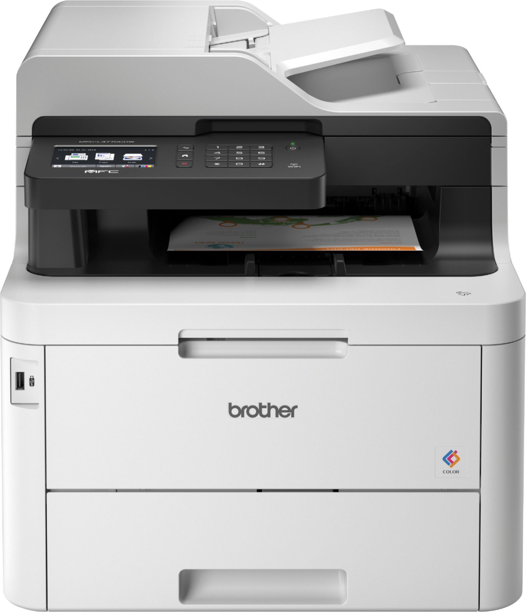 gehandicapt Sui impuls Brother MFC-L3770CDW Wireless Color All-In-One Laser Printer White  MFC-L3770CDW - Best Buy