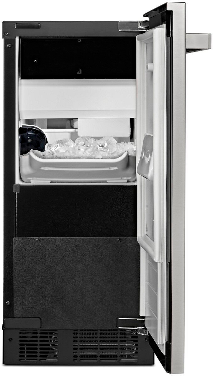 GE Profile - Opal 2.0 38 lb. Portable Ice Maker with Nugget Ice Production and Built-In WiFi - Black Stainless Steel
