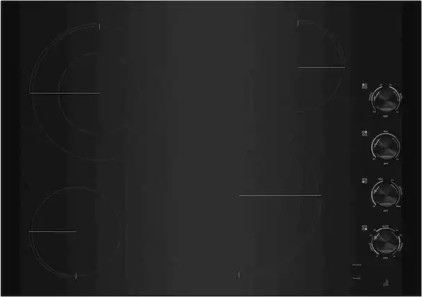 Front. JennAir - 30" Electric Cooktop - Black.