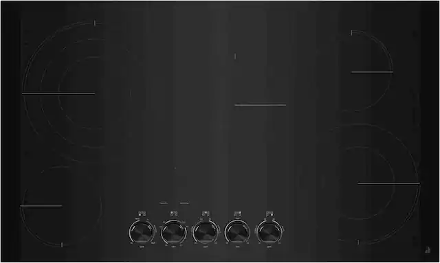 Front. JennAir - 36" Electric Cooktop - Black.