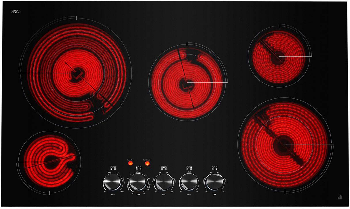 Alt View 11. JennAir - 36" Electric Cooktop - Black.